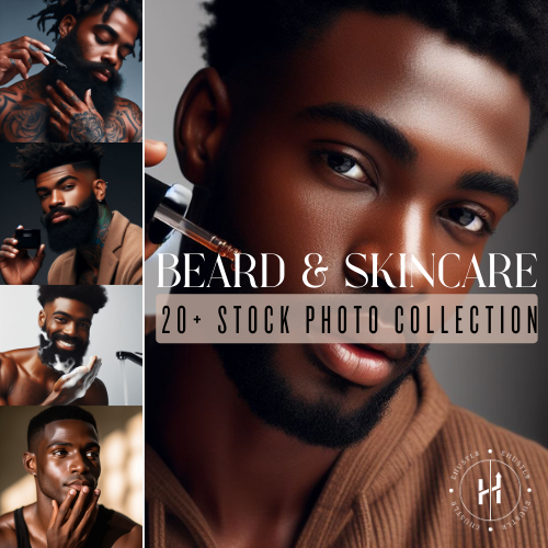 Black Men Skincare Beard Care Stock Images